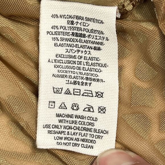 Free People A Little Twist Off The Shoulder Tan Floral Velvet Top Women’s Large - Picture 12 of 13